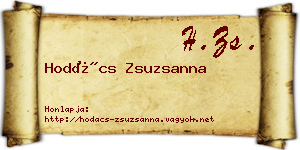 Hodács Zsuzsanna névjegykártya